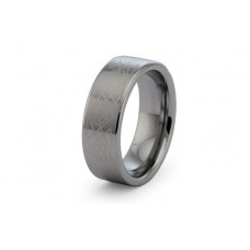 Tungsten Carbide Men's Ring with Lasered Pattern